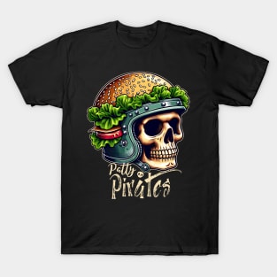 Burger Skull head skeleton T-Shirt